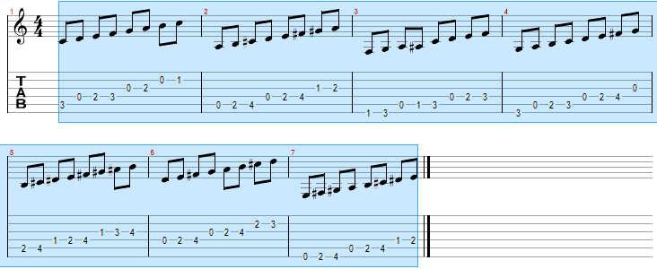 7 Major Scales open position.png
