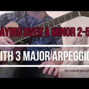 How to play over a Minor 2-5-1 using only Major Arpeggios (quick tip)